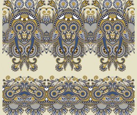 Set of Lace ribbons borders vector 05