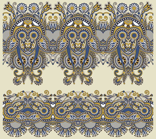 Set of Lace ribbons borders vector 05