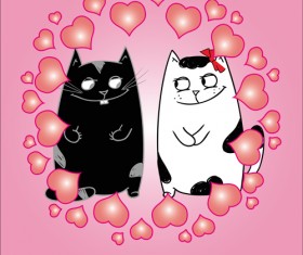 Valentine love backgrounds vector set 03