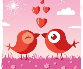 Valentine love backgrounds vector set 05