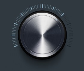 Shiny Metal button elements vector 02