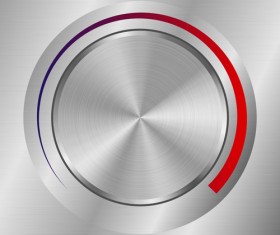 Shiny Metal button elements vector 03