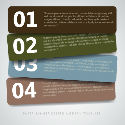Numbers Banners design vector 03