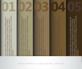 Numbers Banners design vector 04