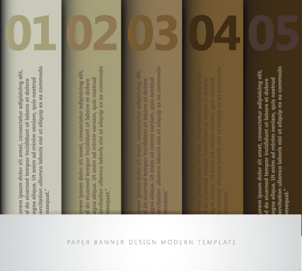 Numbers Banners design vector 04
