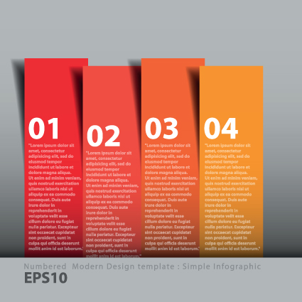 Numbers Banners design vector 05