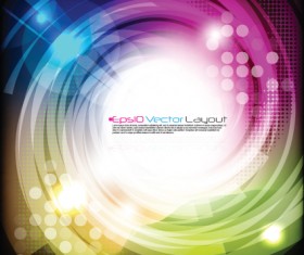 Rainbow Swirls vector backgrounds vector 01