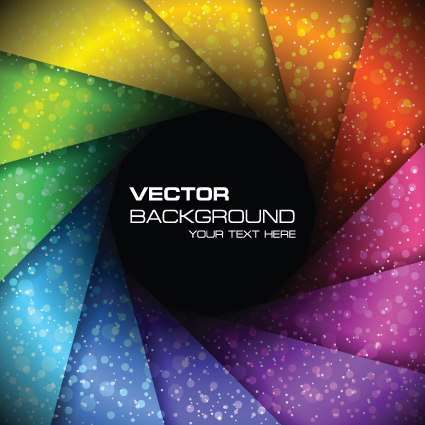Rainbow Swirls vector backgrounds vector 02