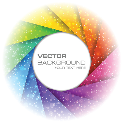 Rainbow Swirls vector backgrounds vector 03