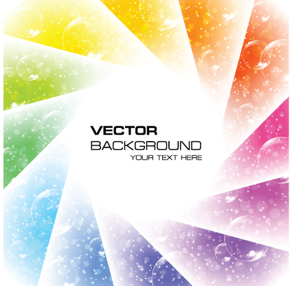 Rainbow Swirls vector backgrounds vector 04