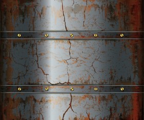 Vector set of Rusted metal texture background 03
