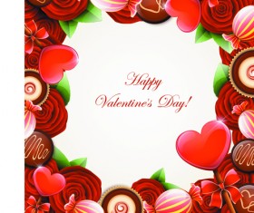 Valentine Day Sweets cards vector 01