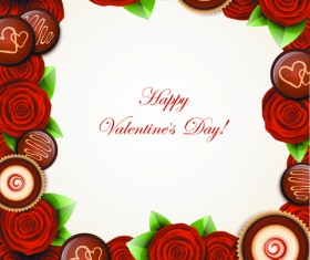 Valentine Day Sweets cards vector 02