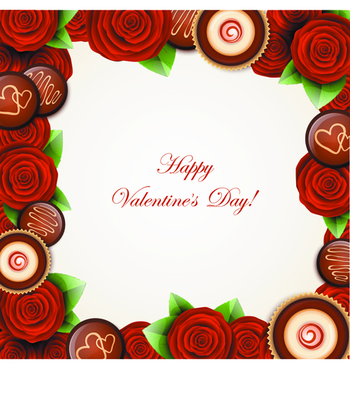 Valentine Day Sweets cards vector 02