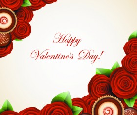 Valentine Day Sweets cards vector 03