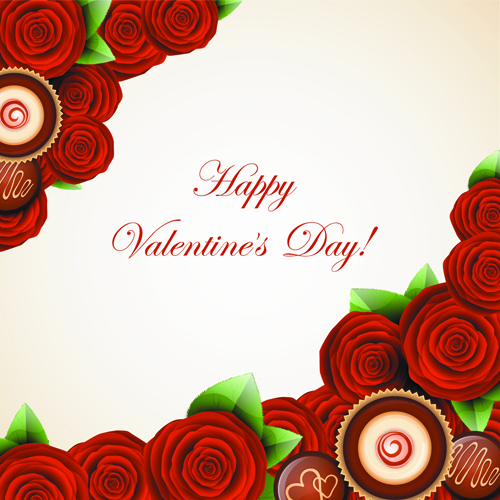 Valentine Day Sweets cards vector 03