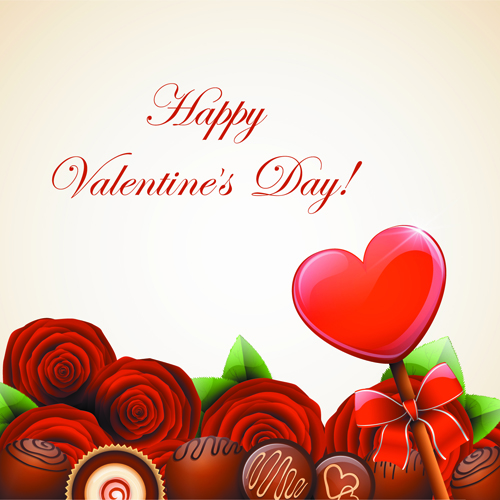 Valentine Day Sweets cards vector 04