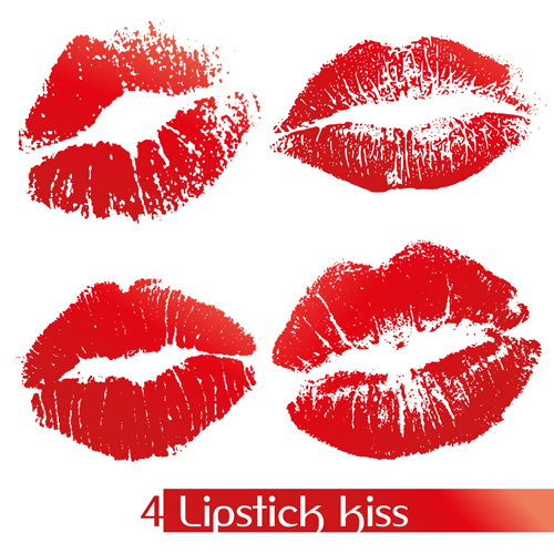 Woman lips vector material 01