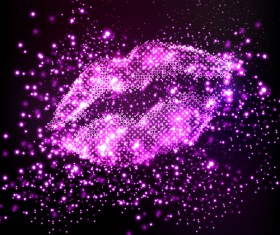 Woman lips vector material 02