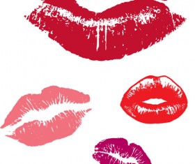 Woman lips vector material 03