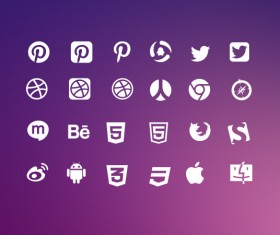 Vector social icons set