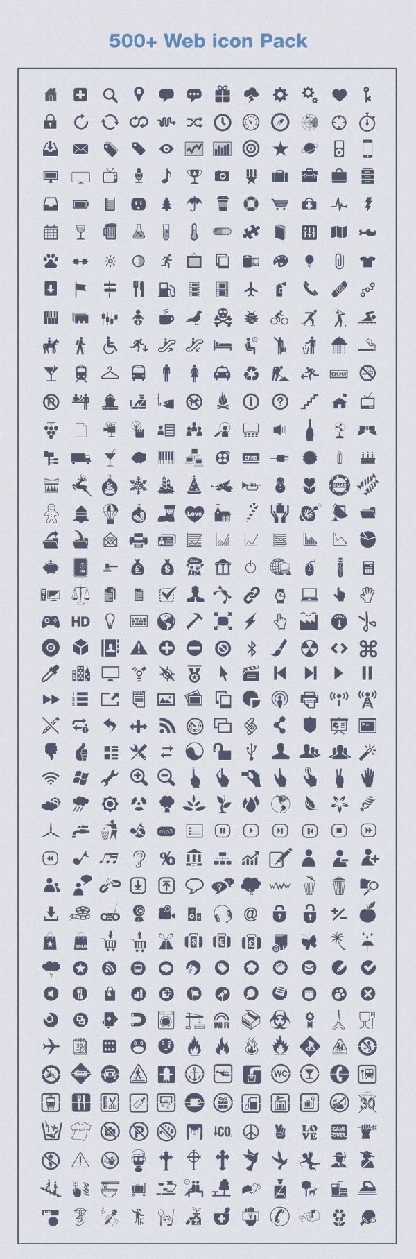 Huge collection 500 kind Web icon Pack