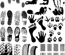 Vector set of fingerprints design elements 04
