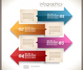 Numbered Infographics elements vector 01