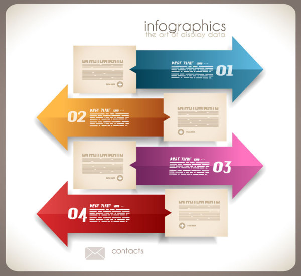 Numbered Infographics elements vector 01