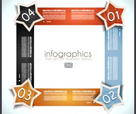 Numbered Infographics elements vector 03