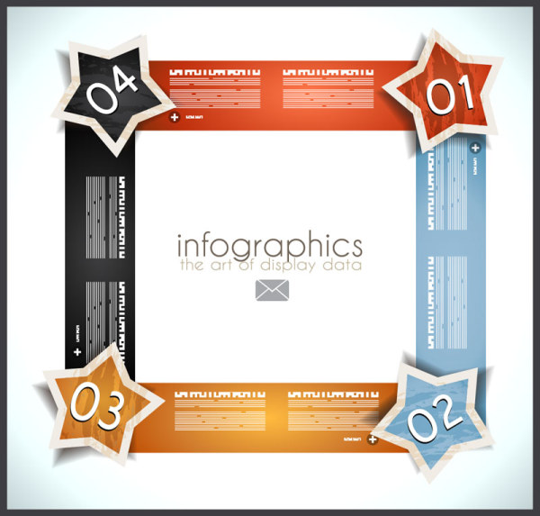Numbered Infographics elements vector 03