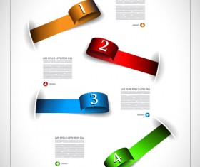 Numbered Infographics elements vector 04