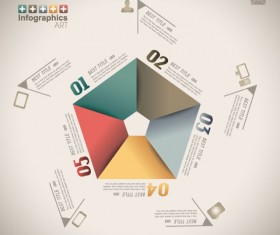 Numbered Infographics elements vector 05