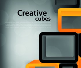 Creative cubes art vector backgrounds 01