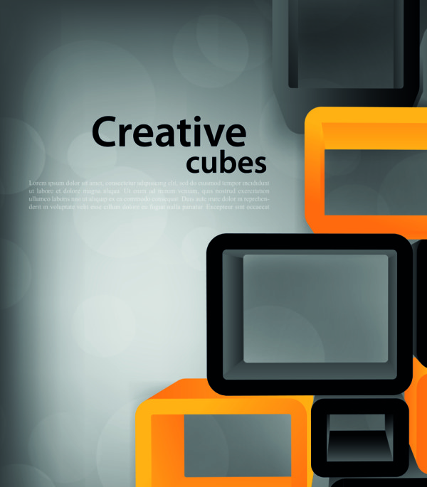 Creative cubes art vector backgrounds 01