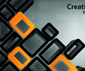 Creative cubes art vector backgrounds 02