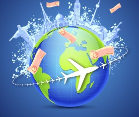 Vector Global Travel design elements set 01