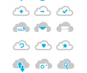 Gloud icons vector
