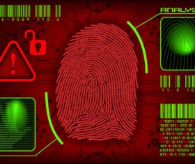 Vector set of fingerprints design elements 02