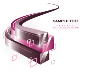 3D abstract shapes background vector 01