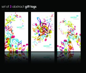 Abstract Gift tags Cards design vector graphic 01