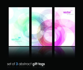 Abstract Gift tags Cards design vector graphic 02