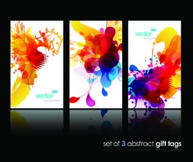Abstract Gift tags Cards design vector graphic 03