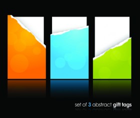 Abstract Gift tags Cards design vector graphic 04