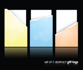 Torn paper vector banner set 03