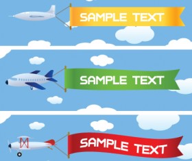 Airship design elements vector graphic 01