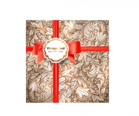 Retro Floral Vector Templates art set 01