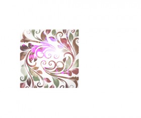 Retro Floral Vector Templates art set 02