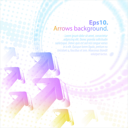 Pastel colors background with Arrows vector 03