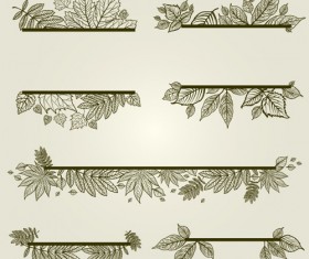 Vector Autumn Leafs Frames with Borders 04